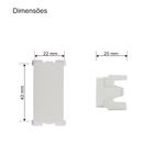 Módulo Cego com 2 Peças Branco Linha B3