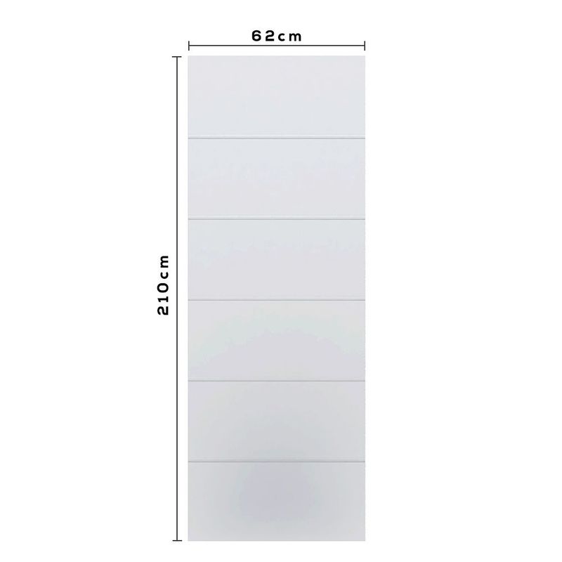 Folha de Porta Frisada Bella MDP Semissólida Branco UV 210x62cm