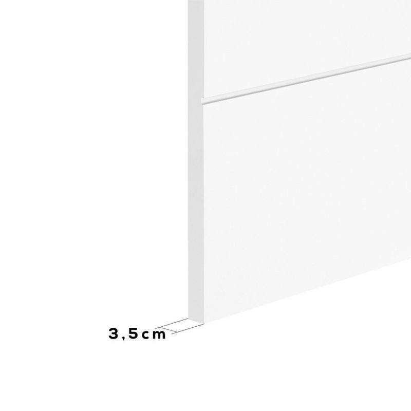 Folha de Porta Frisada Bella MDP Semissólida Branco UV 210x62cm