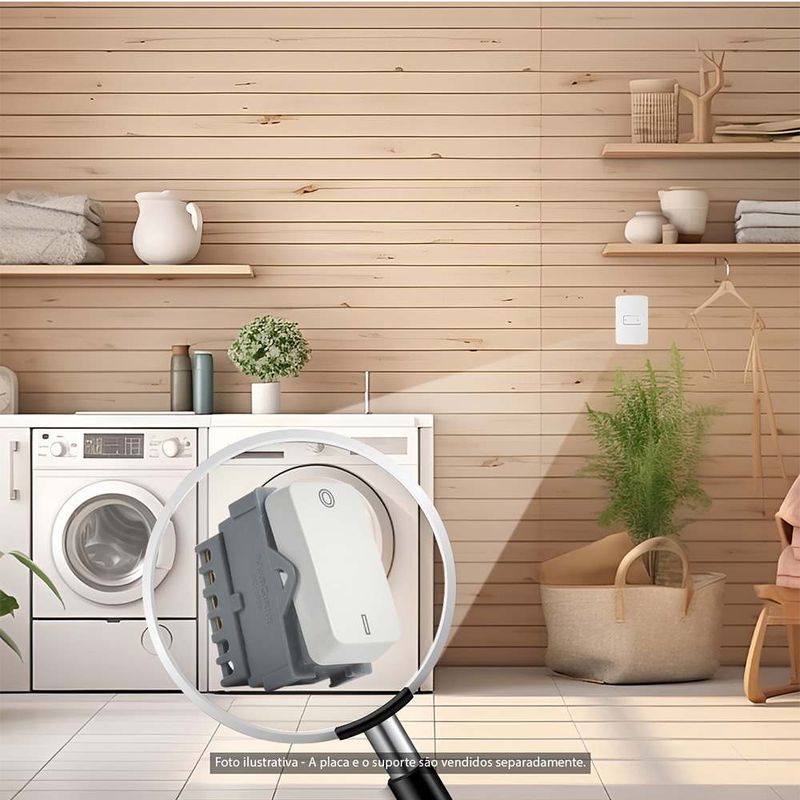 Módulo Interruptor Bipolar Simples 10A/250V Branco Linha B3