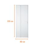 Porta Camarão Lambril Alumínio Branco Direito 210x80cm