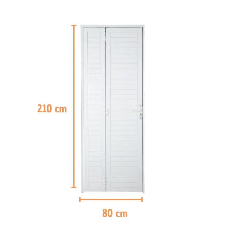 Porta Camarão Lambril Alumínio Branco Direito 210x80cm