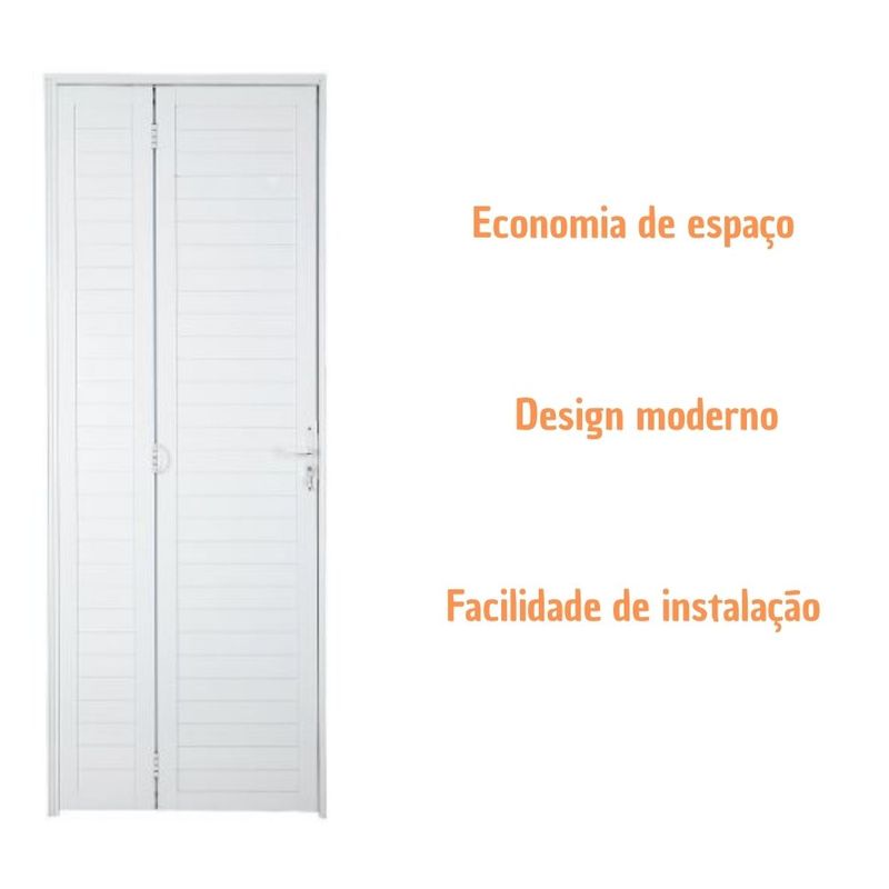 Porta Camarão Lambril Alumínio Branco Direito 210x80cm
