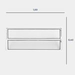 Janela Basculante Vidro Boreal Alumínio Branco 40x100cm