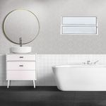 Janela Basculante Vidro Boreal Alumínio Branco 40x80cm