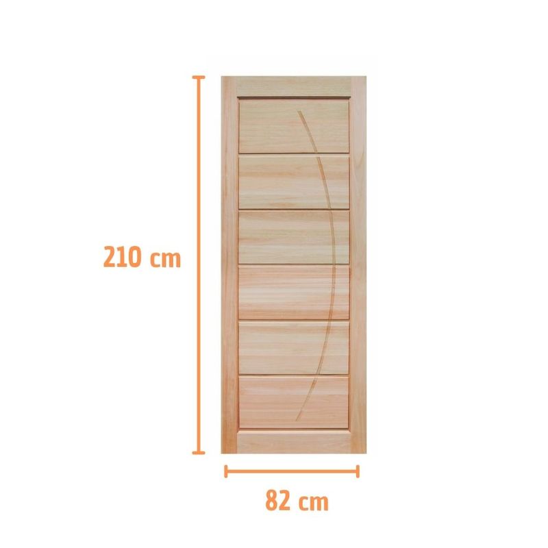 Folha de Porta Maciça Eucalipto com Friso C BB020 210x82cm