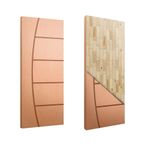 Folha de Porta Frisada FR09 Sólida HDF Pinus Curupixá 210x72cm