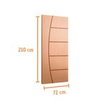 Folha de Porta Frisada FR09 Sólida HDF Pinus Curupixá 210x72cm
