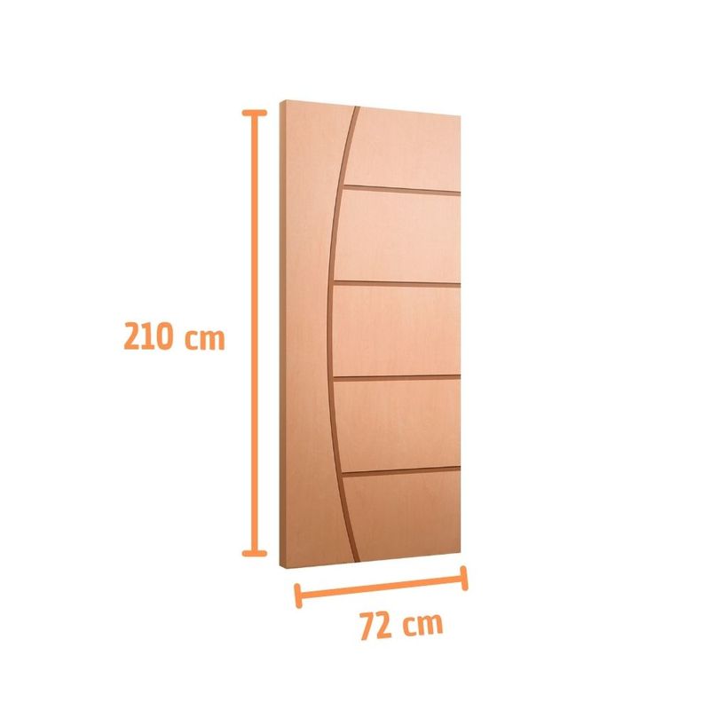 Folha de Porta Frisada FR09 Sólida HDF Pinus Curupixá 210x72cm