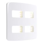 Placa 4 Postos 4x4 com Suporte Branca Linha B3