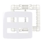 Placa 4 Postos 4x4 com Suporte Branca Linha B3