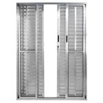 Porta Balcão Veneziana 6 Folhas Alumínio Brilhante 210x150cm