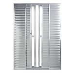 Porta Balcão Veneziana 6 Folhas Alumínio Brilhante 210x150cm