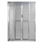 Porta Balcão Veneziana 6 Folhas Alumínio Brilhante 210x150cm