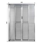 Porta Balcão Veneziana 6 Folhas Alumínio Brilhante 210x150cm