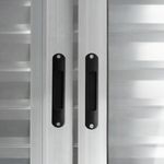 Porta Balcão Veneziana 6 Folhas Alumínio Brilhante 210x150cm