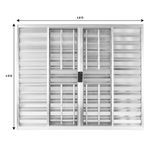 Veneziana 6 Folhas com Grade Alumínio Brilhante  100x120cm