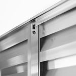 Veneziana 6 Folhas com Grade Alumínio Brilhante  100x120cm