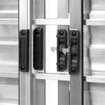 Veneziana 6 Folhas com Grade Alumínio Brilhante  100x120cm