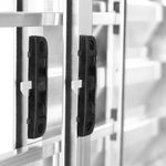 Veneziana 6 Folhas com Grade Alumínio Brilhante  100x120cm