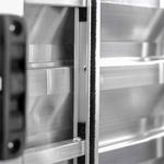 Veneziana 6 Folhas com Grade Alumínio Brilhante  100x120cm