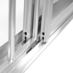 Veneziana 6 Folhas com Grade Alumínio Brilhante  100x120cm