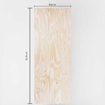 Folha de Porta Lisa Sarrafeada para Pintura Pinus 210x82cm