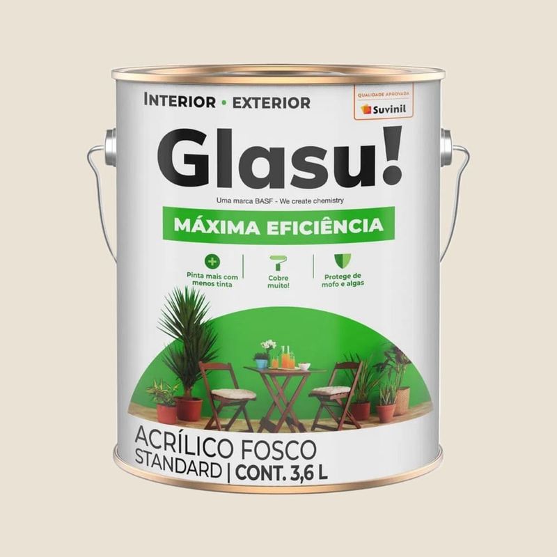 Tinta Standard Acrílica Fosco Glasu Algodão Egípcio 3,6L Suvinil