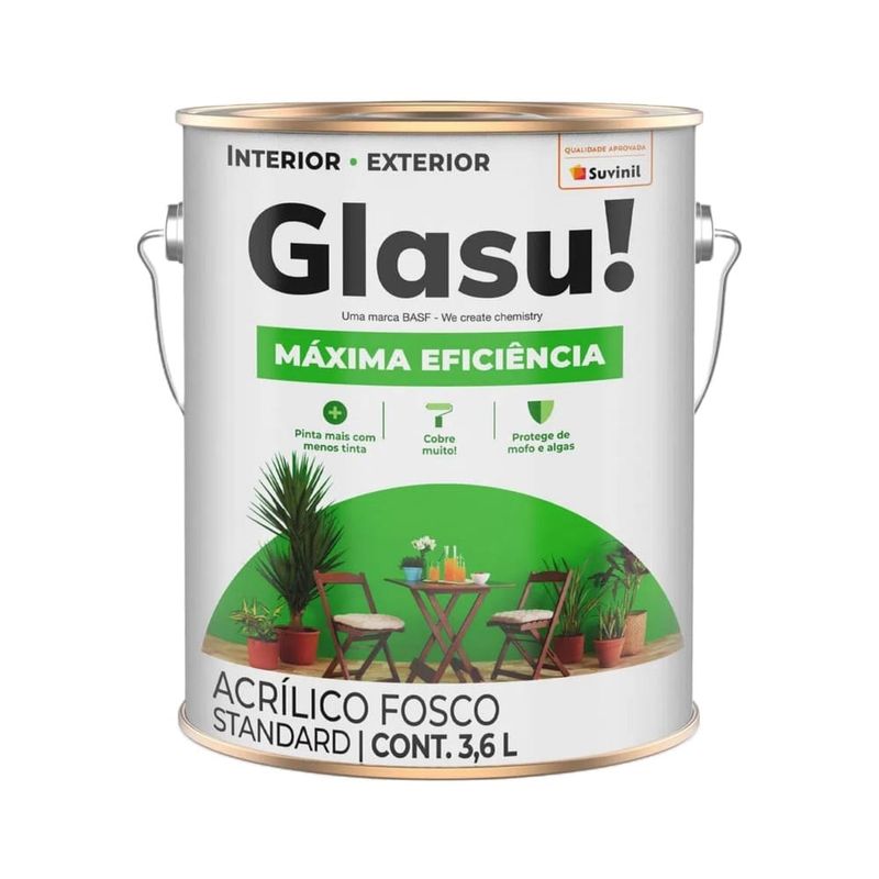 Tinta Standard Acrílica Fosco Glasu Algodão Egípcio 3,6L Suvinil