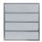 Janela Basculante Vidro Boreal Alumínio Brilhante 80x80cm