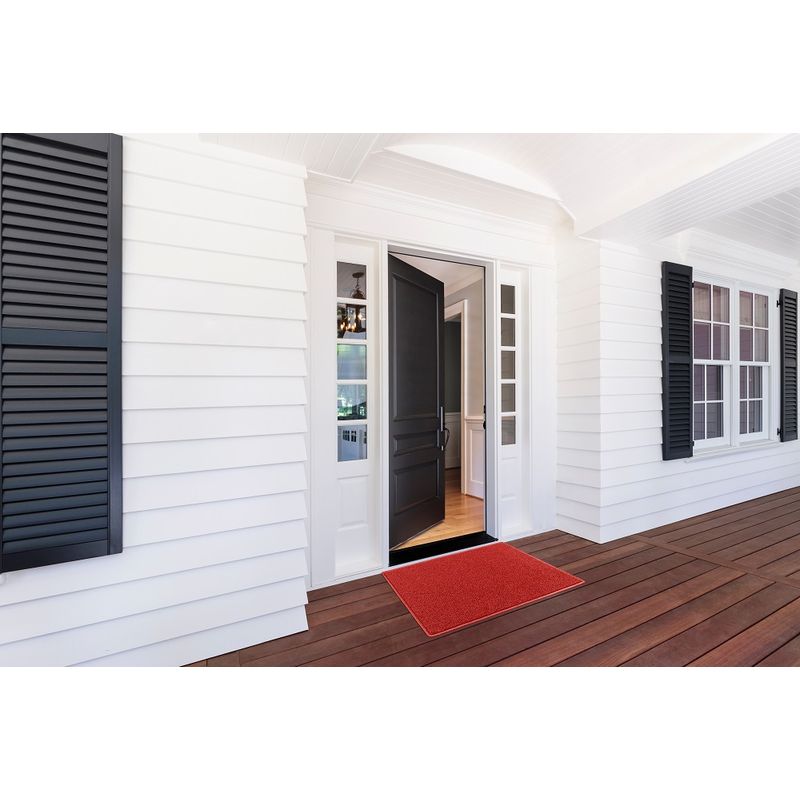 Capacho Vinílico Silver Borda Rebaixada Vermelho 10mm 60x40cm