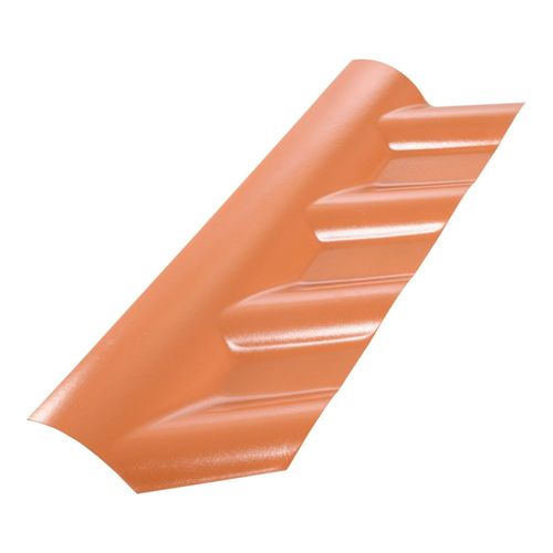 Cumeeira Espigão Superior PVC Articulada Terracota 81x29cm Afort