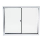 Janela de Correr 2 Folhas sem Grade Alumínio Branco 80x80cm