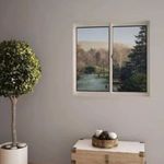 Janela de Correr 2 Folhas sem Grade Alumínio Branco 80x80cm