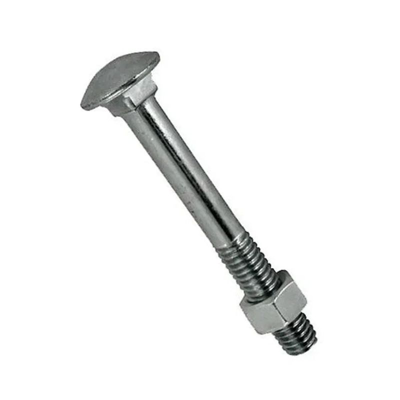 Parafuso Aço Zincado Francês Porca Sextavada BSW 3/16x2 200 peças