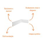 Guarnição Poliestireno Slim Branco Frisado 7x1,0x240cm