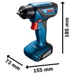 Furadeira Parafusadeira 1/4" 12V 1 Bat GSR1000 com Maleta Bosch
