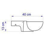 Lavatório Louça de Canto IL4-00 40x30cm Branco