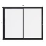 Janela de Correr 2 Folhas sem Grade Alumínio Preto 100x150cm