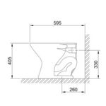 Vaso Sanitário Convencional Saída Vertical Gardênia Bege MariLouças