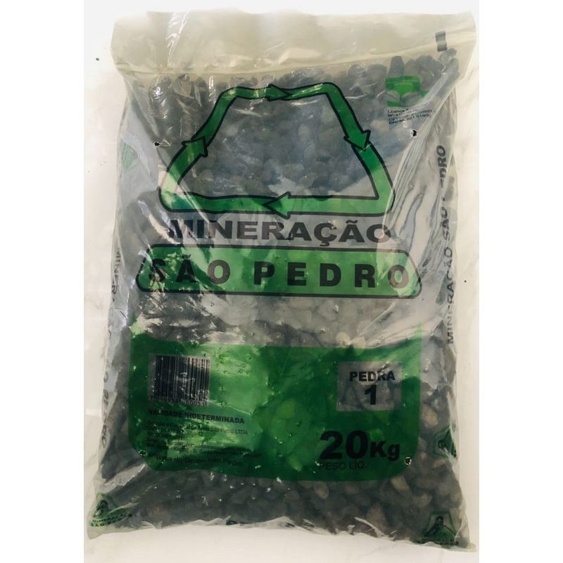 Pedra Britada 01 20Kg São Pedro