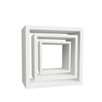 Kit Nicho MDF Branco 28x23x18cm com 3 Peças