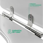 Assento Sanitário Convencional MDF Laqueado Malva Quadrado Preto