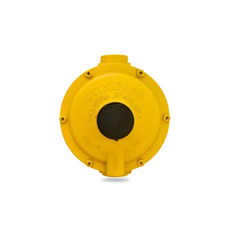 Regulador Gás Industrial 20kg/h 1/2" NPT Amarelo Vinigás