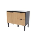 Gabinete para Cozinha Max 100X80X51cm MDP/MDF Preto/Jequitiba