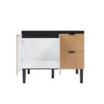 Gabinete para Cozinha Max 100X80X51cm MDP/MDF Preto/Jequitiba