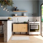 Gabinete para Cozinha Max 100X80X51cm MDP/MDF Preto/Jequitiba