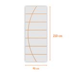 Folha de Porta Frisada Melamínica Colméia Neblina Branco 210x90cm