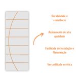 Folha de Porta Frisada Melamínica Colméia Neblina Branco 210x90cm