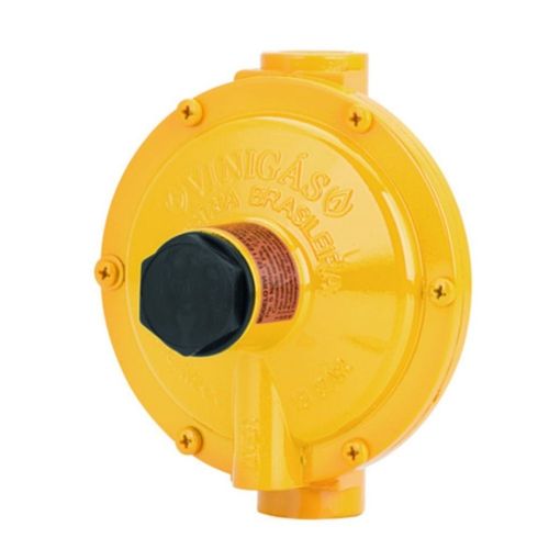 Regulador Gás Industrial 12kg/h 1/2" NPT Amarelo Vinigás